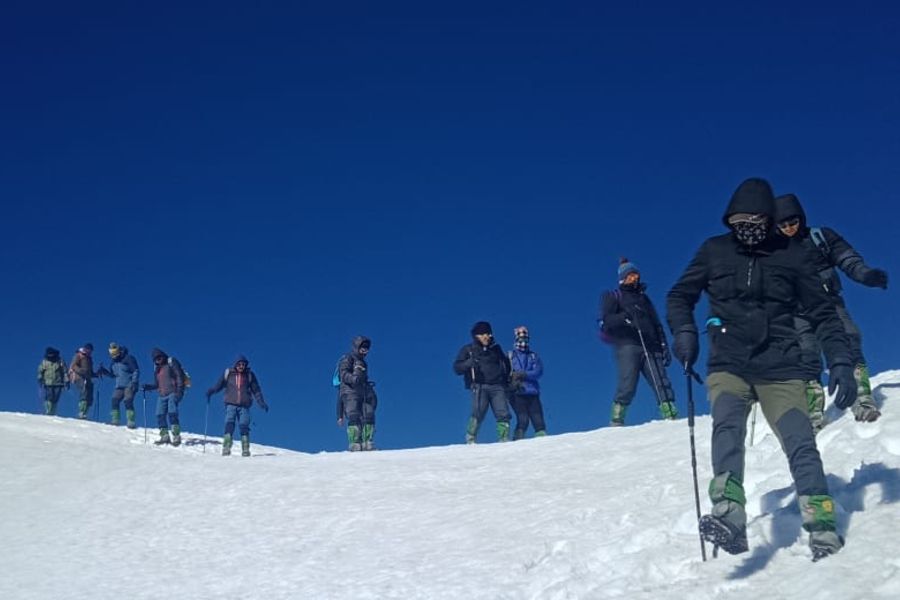 Camping at Winter Kuari Pass Trek