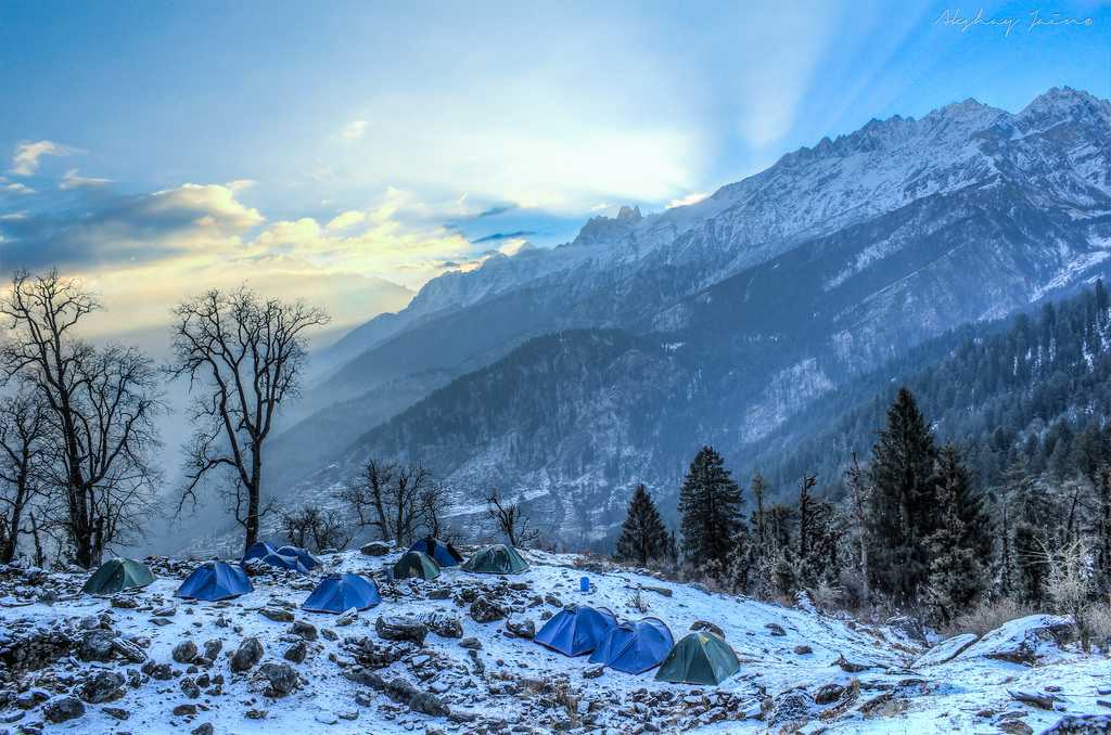 Camping at Winter Kuari Pass Trek